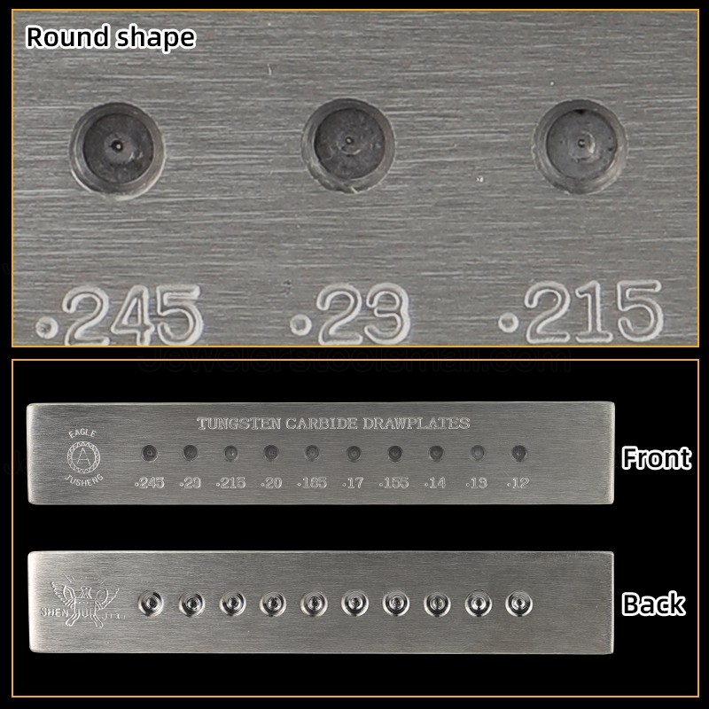 10 Holes 0.12-0.245mm Round Wire Drawing Tungsten Carbide Wire Draw Plate for Jewelry Making